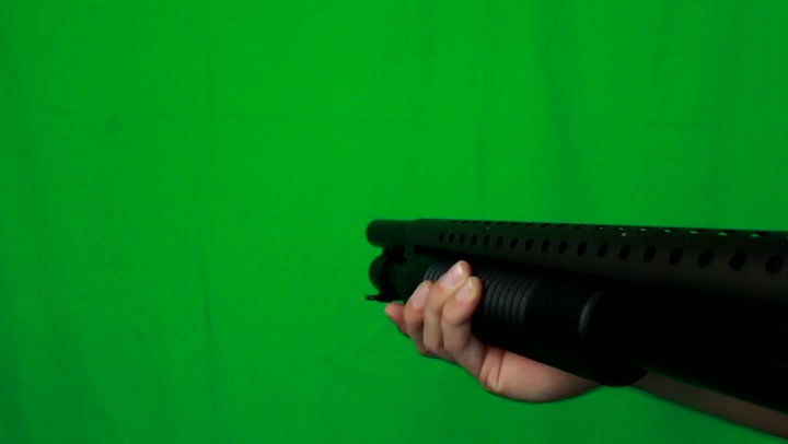 Close Shotgun Pull Out 2 - Green Screen
