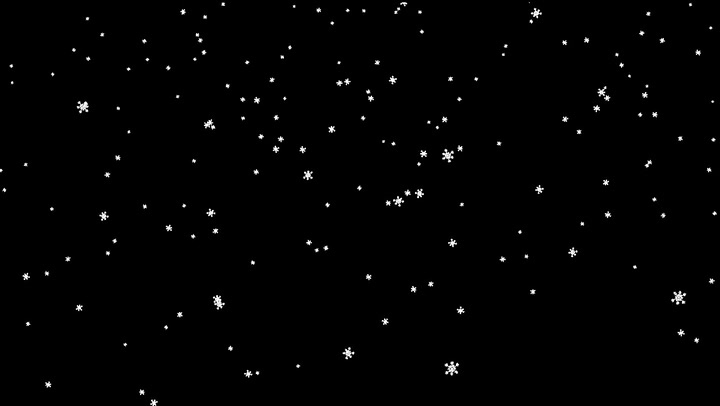 X Type Snowflakes Falling