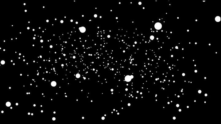 Round Snowflakes Chaotic Fall Down