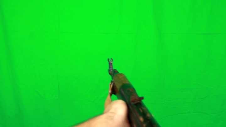 Holding Ak47 Rifle First Person Look