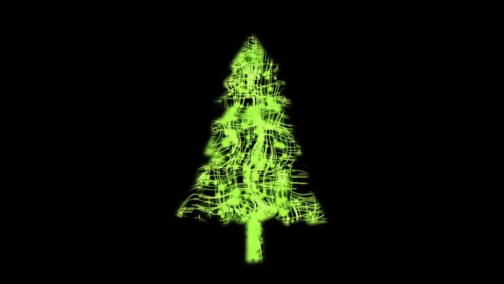 Forming Christmas Tree From Stars