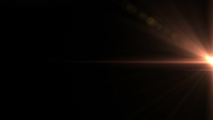 Horizontal Golden Lens Flare 047