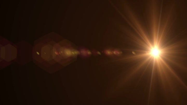 Golden Lens Flare Horizontal 007