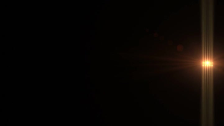 Horizontal Golden Lamp Lens Flare 104