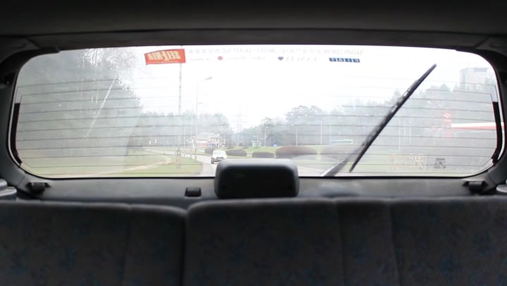 Car Rear Window View