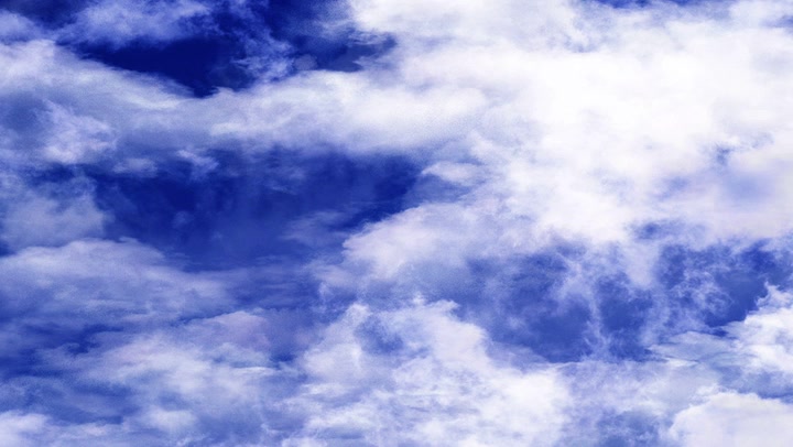 Blue Sky Clouds Moving Horizontally