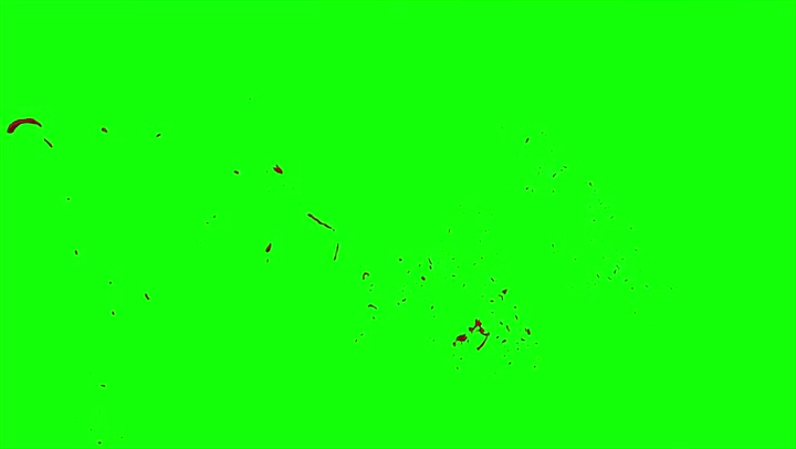 4k Blood Burst Slow Motion (Green Screen) 3
