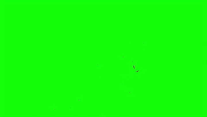 4k Blood Burst Slow Motion (Green Screen) 2