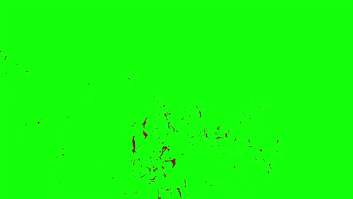 4k Blood Burst Slow Motion (Green Screen) 54
