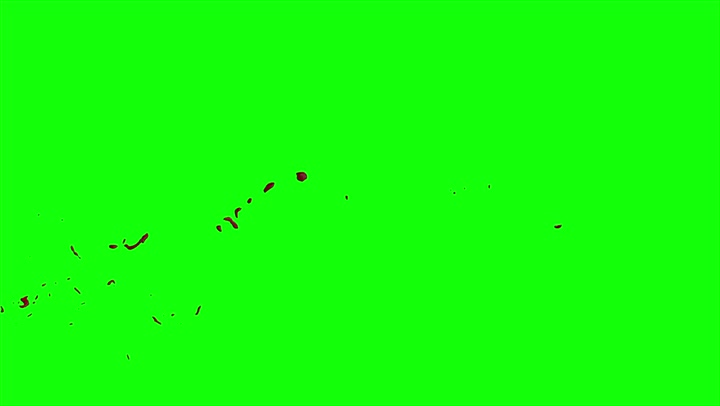 4k Blood Burst Slow Motion (Green Screen) 70