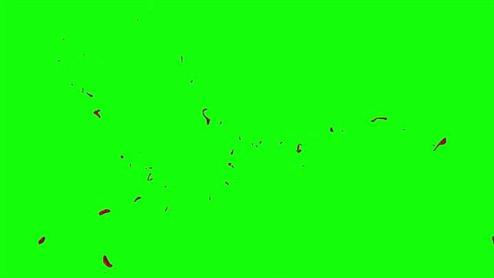 4k Blood Burst Slow Motion (Green Screen) 80