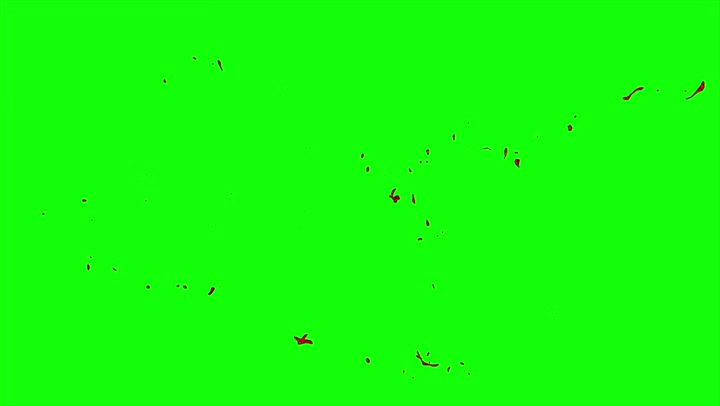 4k Blood Burst Slow Motion (Green Screen) 81