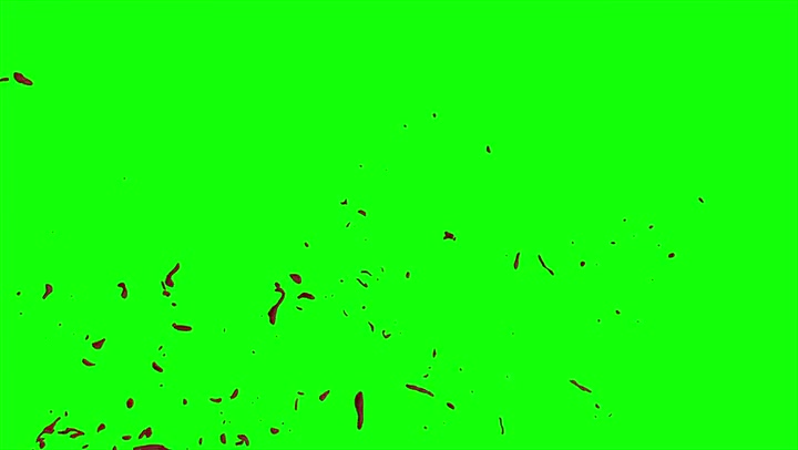 4k Blood Burst Slow Motion (Green Screen) 93