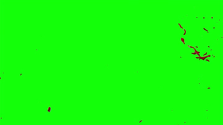 4k Blood Burst Slow Motion (Green Screen) 114