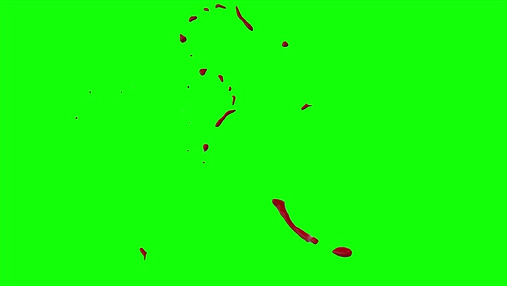 4k Blood Burst Slow Motion (Green Screen) 121