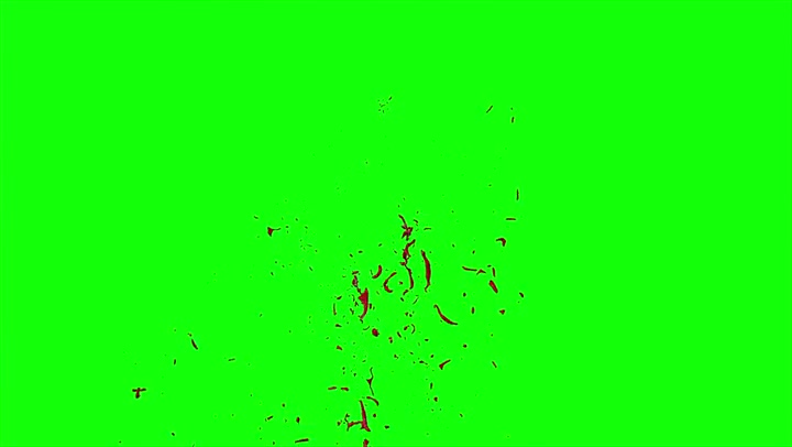 4k Blood Burst Slow Motion (Green Screen) 117