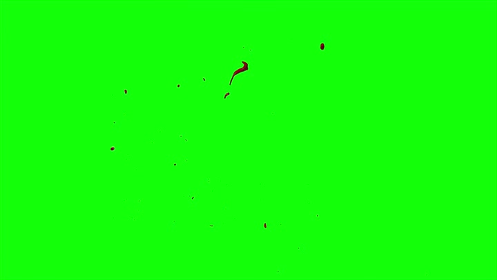 4k Blood Burst Slow Motion (Green Screen) 126