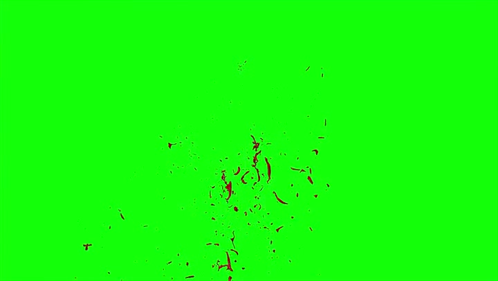 4k Blood Burst Slow Motion (Green Screen) 137