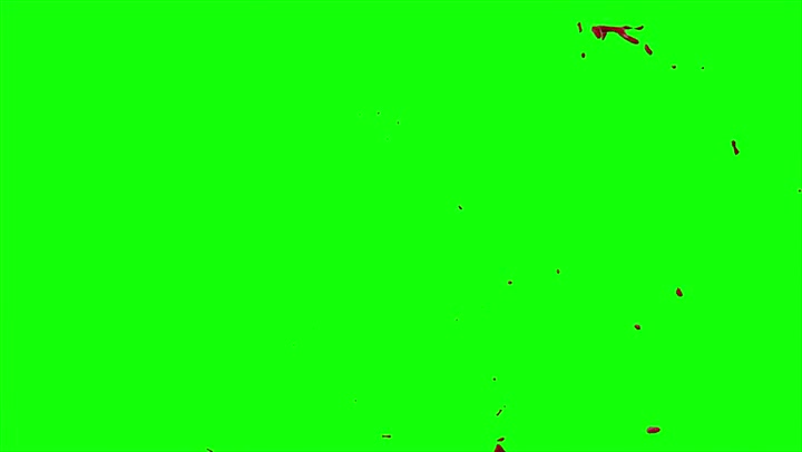 4k Blood Burst Slow Motion (Green Screen) 140