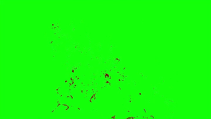 4k Blood Burst Slow Motion (Green Screen) 152