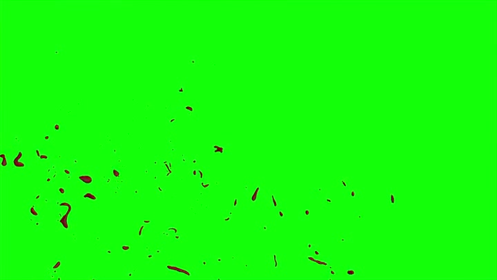 4k Blood Burst Slow Motion (Green Screen) 157