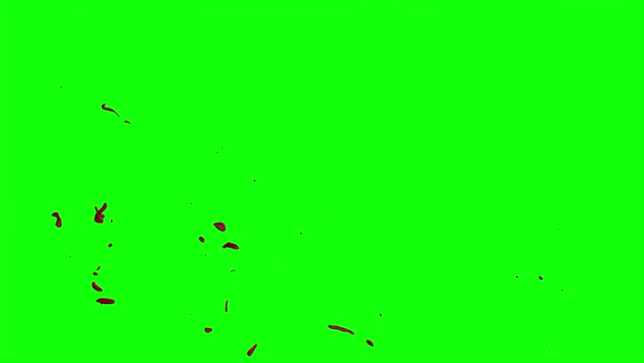 4k Blood Burst Slow Motion (Green Screen) 174