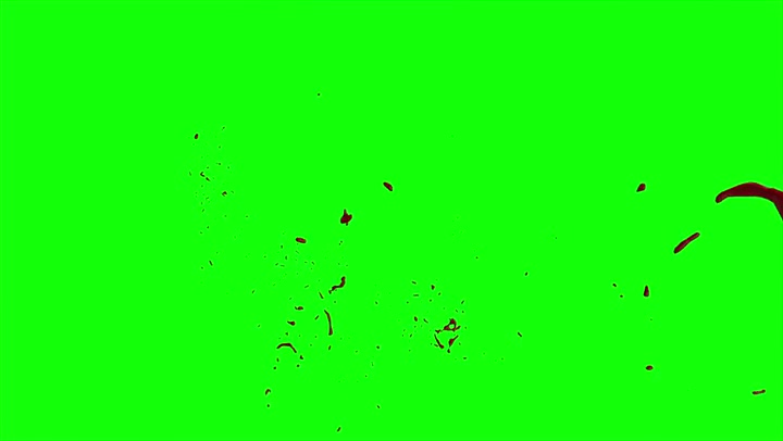 4k Blood Burst Slow Motion (Green Screen) 198