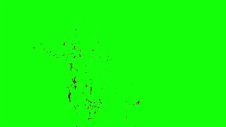 4k Blood Burst Slow Motion (Green Screen) 197