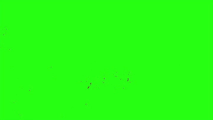 4k Blood Burst Motion Blur (Green Screen) 4