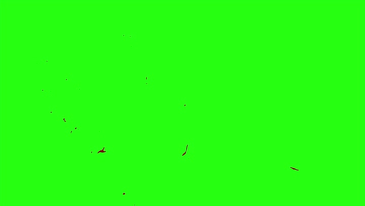 4k Blood Burst Motion Blur (Green Screen) 80