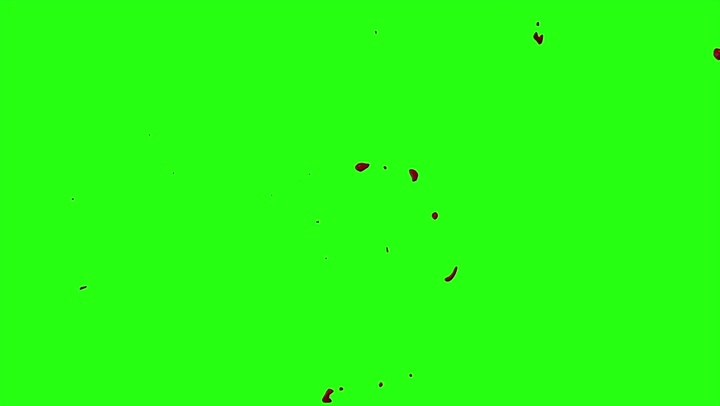4k Blood Burst Motion Blur (Green Screen) 121