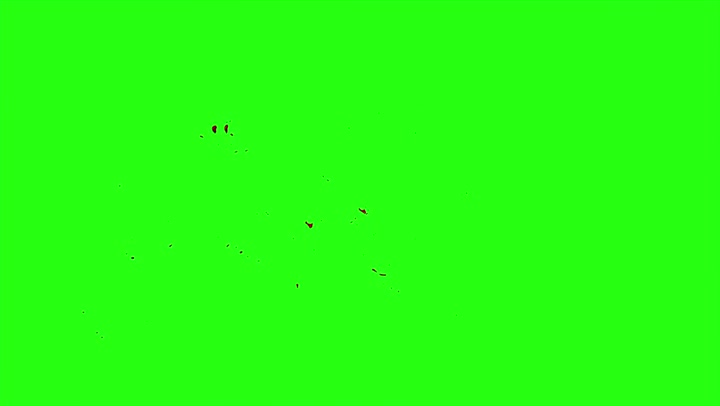 4k Blood Burst Motion Blur (Green Screen) 145