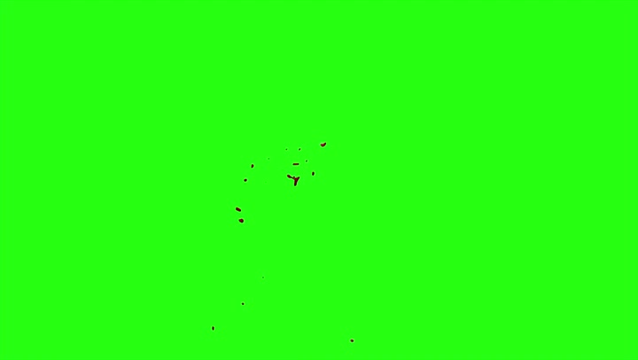 4k Blood Burst Motion Blur (Green Screen) 148