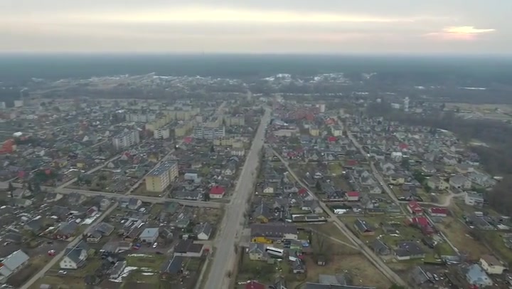 Panorama Over Small Town With Rotation 5