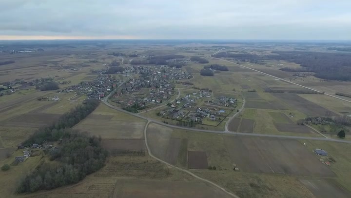 Flight Over Small Town In Distance 1