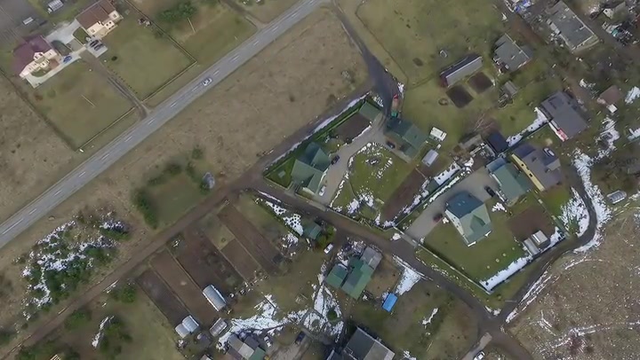 Vertical Flight Over Small Town 2