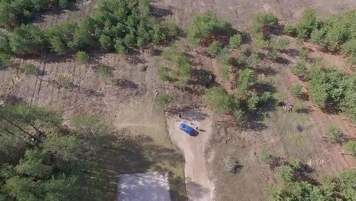 Flying Over Gravel Road In Country 1