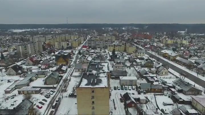 Panorama Over Small Town In Winter 1