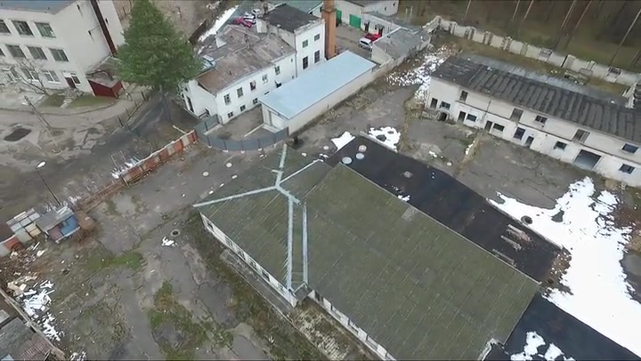 Flight Over Abandoned Buildings
