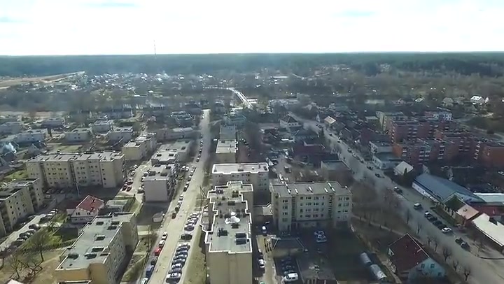 Flight Over Small Town Near River 3