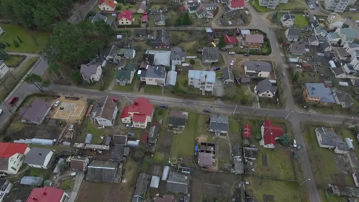 Flight Over Small Town Near Forest 10