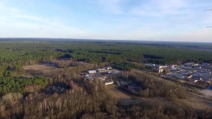 Panorama Over Buildings Near Forest 3