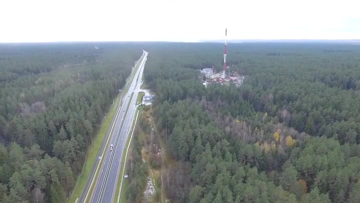 Panorama Over The Highway Near The Forest 8