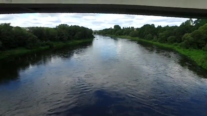 Flight Under The Bridge Over River 1