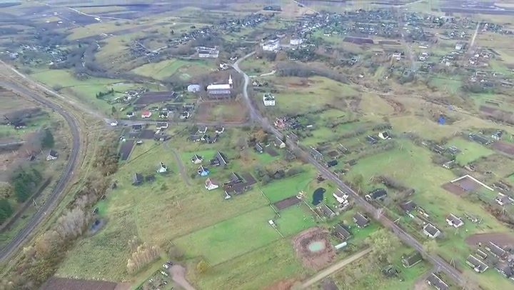 Flight Over The Country Near Cemetery 2