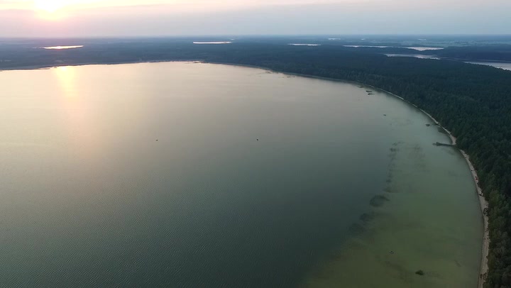 Flight Over The Lake Near Forest 44