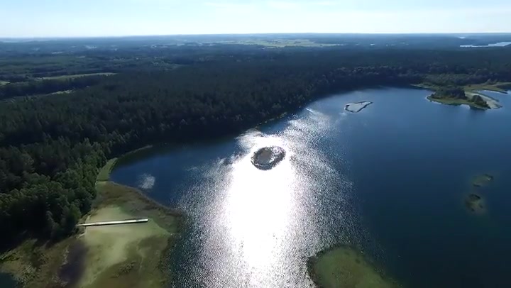 Flight Over The Lake Near Forest 17