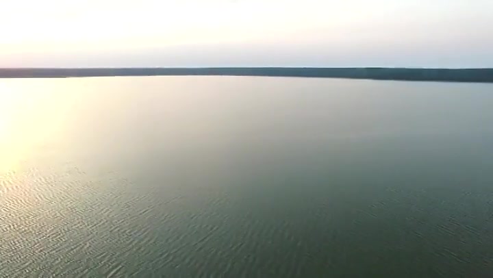 Flight Over The Lake With Rotation