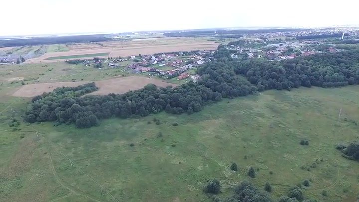 Flight Over Meadow Near Forest And River