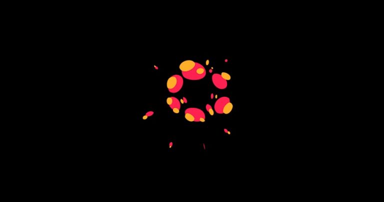 4K Flat Motion Graphics Explosion Element